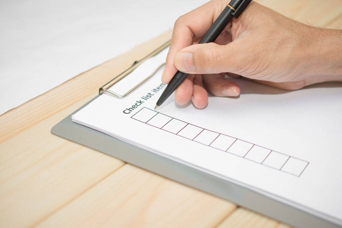 Hand Checking  on Document Check List Item